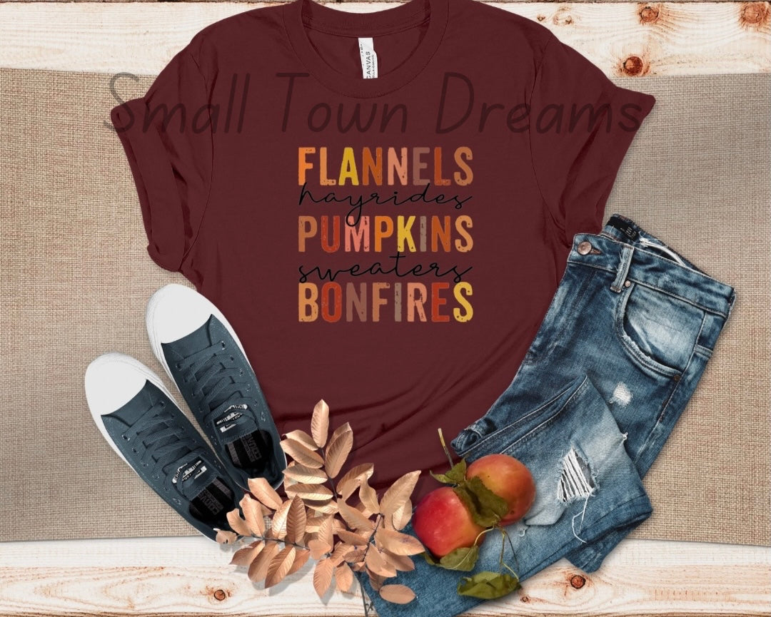 Flannels, pumpkins, bonfires