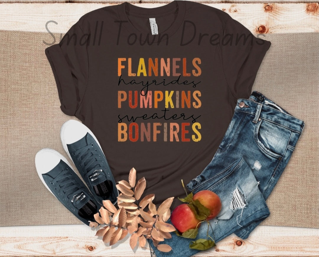 Flannels, pumpkins, bonfires